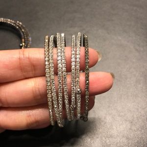Assorted metal rhinestone cuffs